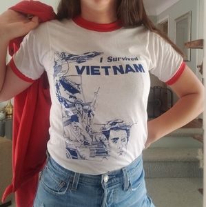 "I survived Vietnam" Screen Stars Tee Vintage